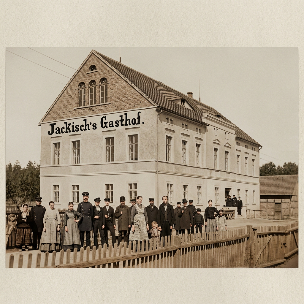 Jackisch&rsquo;s Gasthof, Elternhaus in Waldau, Kr. Bunzlau