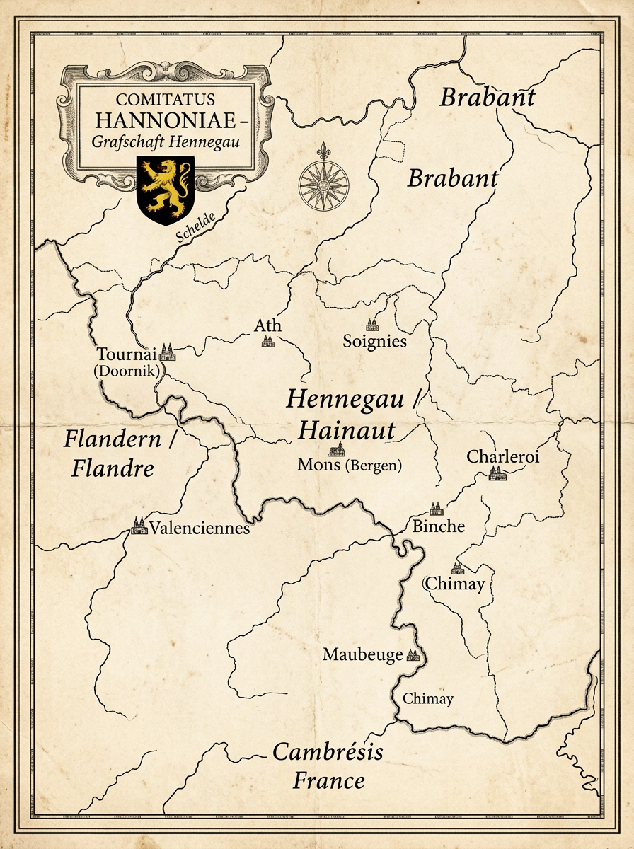 Historische Karte des Hennegau